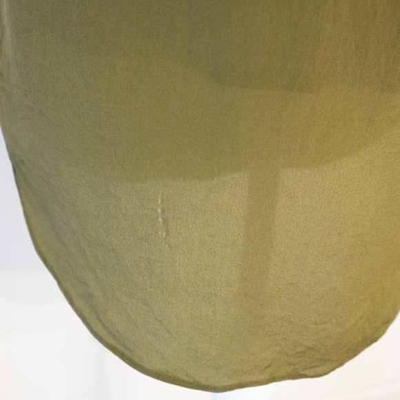 Madewell Silk Island Olive Green Skirt w/ Pockets - Picture 6 of 7